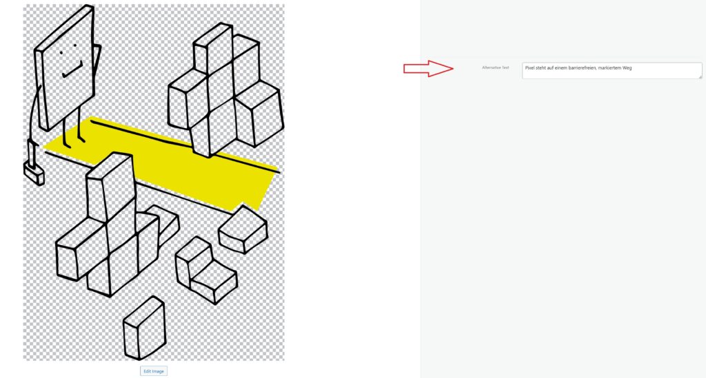 Screenshot zu ALT-Texte für bestehende und neue Bilder in WordPress ändern